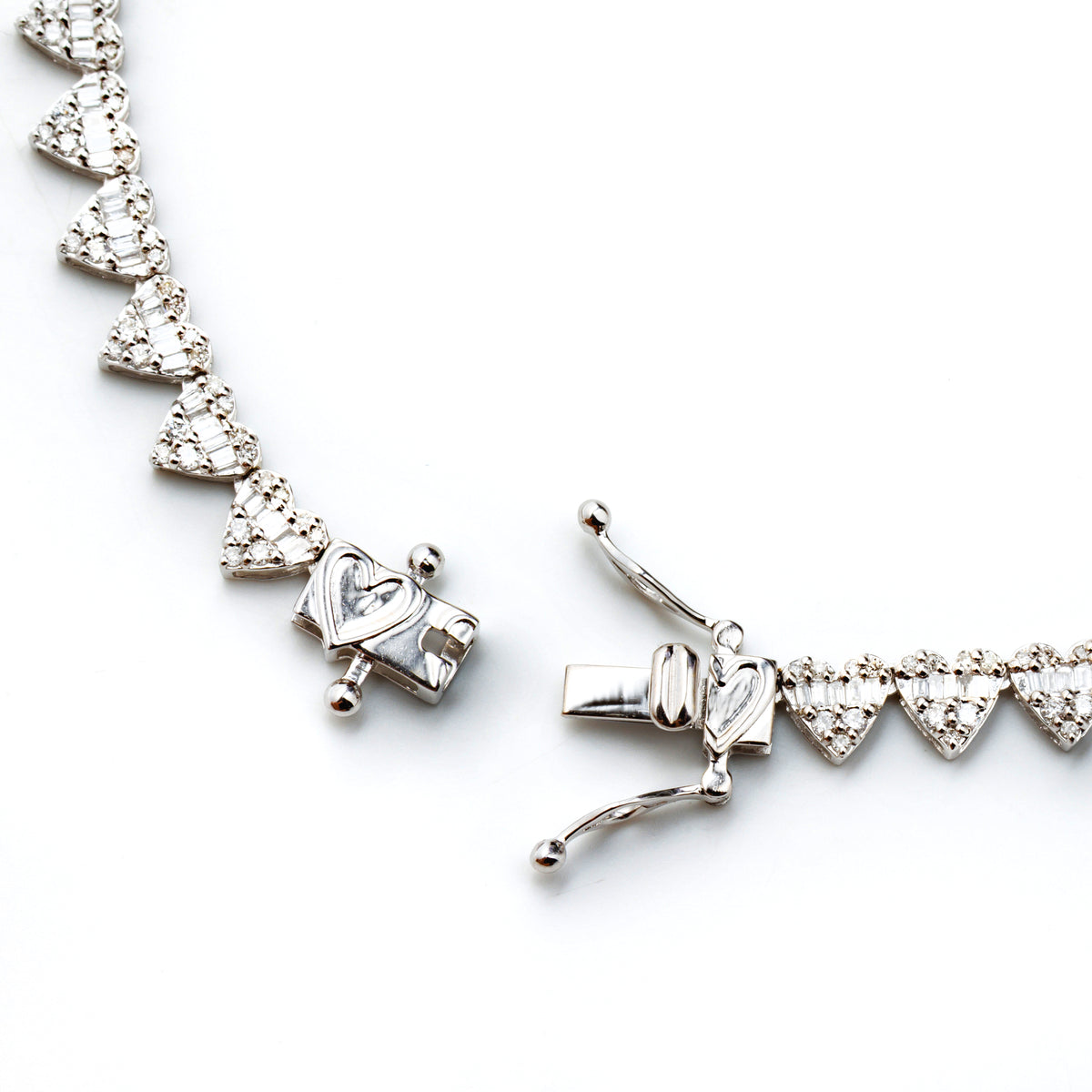 Crown Heart Diamond Necklace