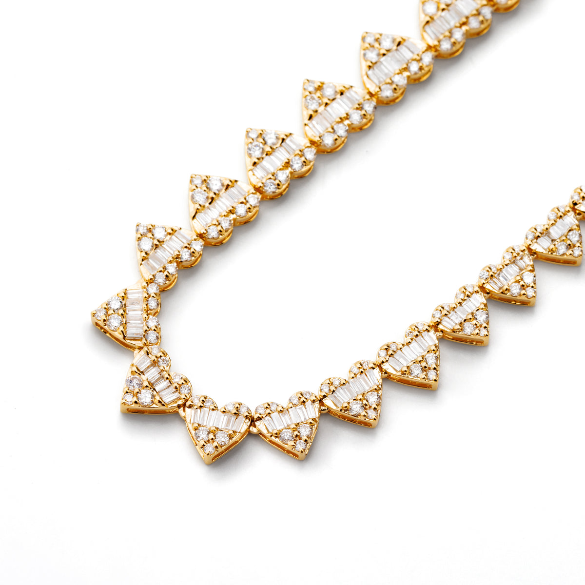 Crown Heart Diamond Necklace