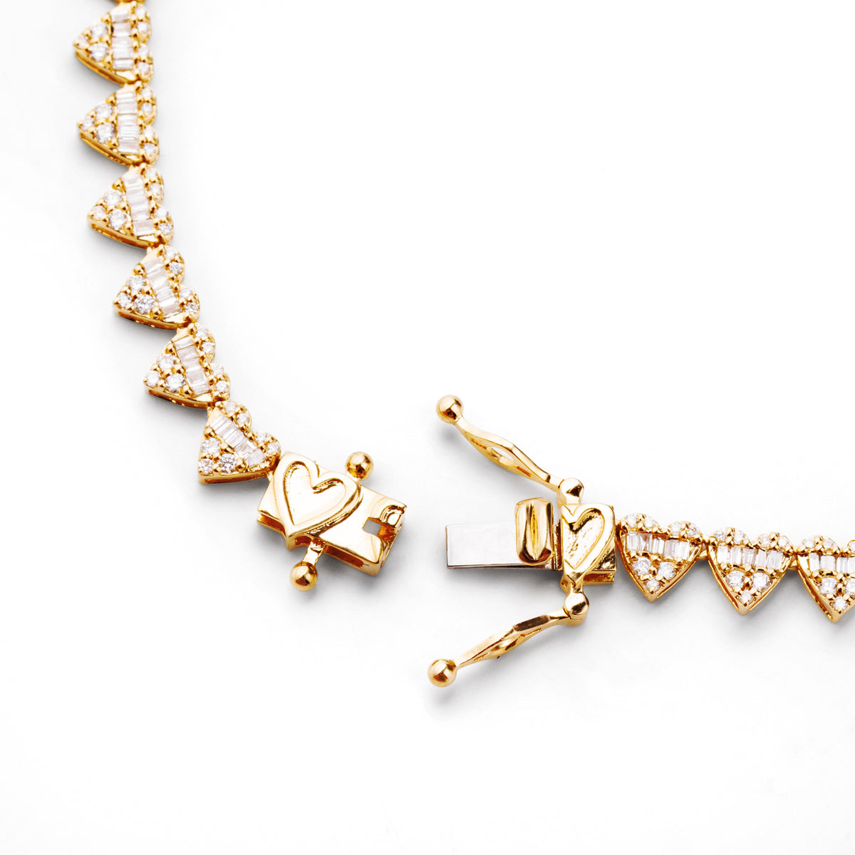 Crown Heart Diamond Necklace