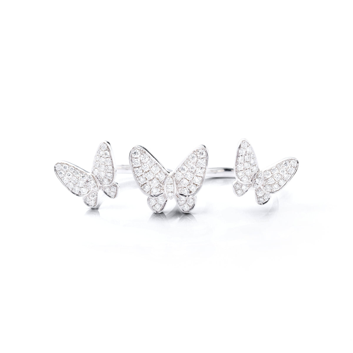 Triple Butterfly Ring