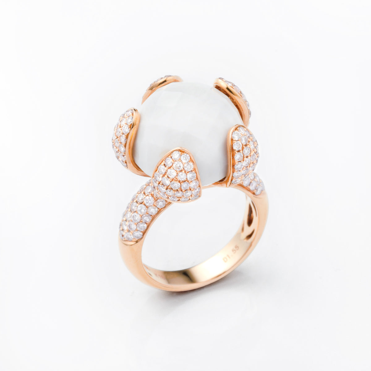 Lotus But Ring (White)