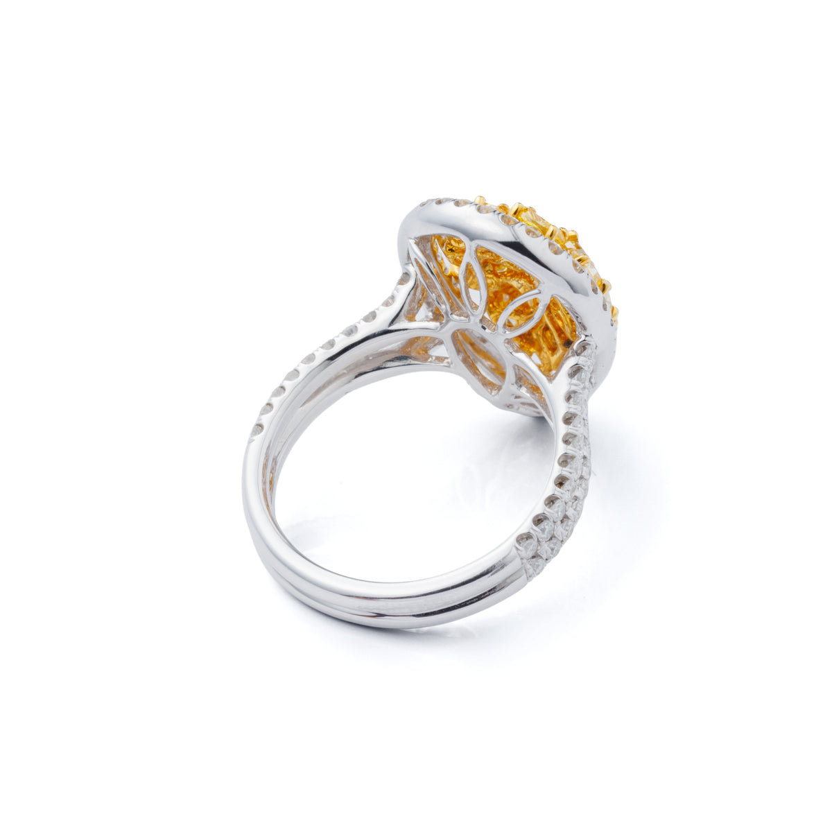 Yellow Pear Shaped Ring
