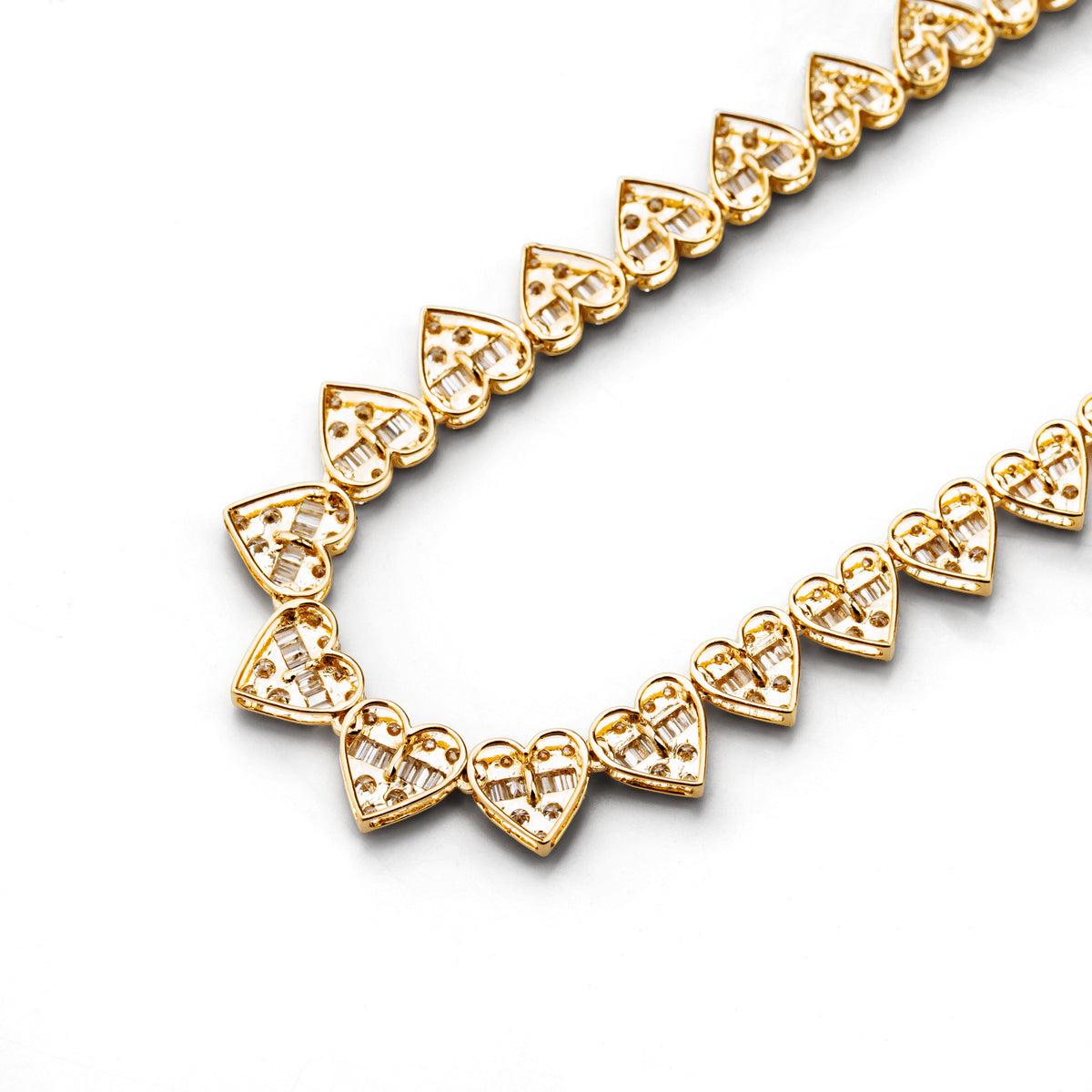 Crown Heart Diamond Necklace